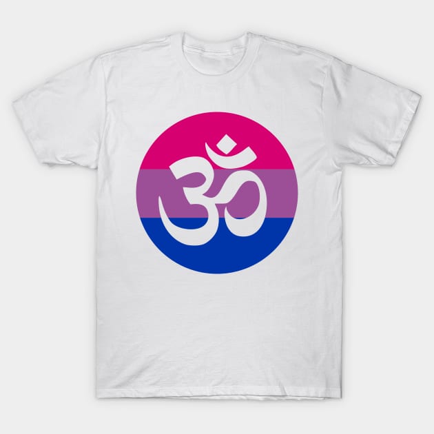 Bi Pride Om T-Shirt by anomalyalice